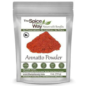 The Spice Way Annatto Powder - (4オンス) 粉砕したアキオテの種子としても知られています The Spice Way Annatto Powder - (4 oz) also known as ground achiote seed