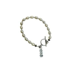 �W���p�[�� �p�C �x�[�^ �t�@�C �M���V�����q�w���N���u �g�O�� �u���X���b�g Ann Peden Jewelry Freshwater Pearl Pi Beta Phi Greek Sorority Toggle Bracelet