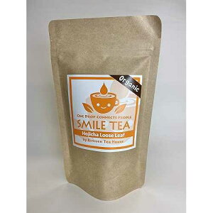 X}CeB[ L@Yv~Aقق([Y[t) 50g ONE DROP CONNECTS PEOPLE SMILE TEA Smile Tea Organic Japanese Premium Houjicha Roasted Tea (Loose Leaf) 50g bag