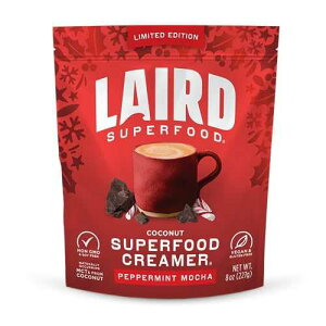 Laird スーパーフード 乳製品不使用 オリジナル スーパーフード ペパーミント モカ ココナッツ パウダー コーヒー クリーマー、グルテンフリー、非遺伝子組み換え、ビーガン、8 オンス バッ