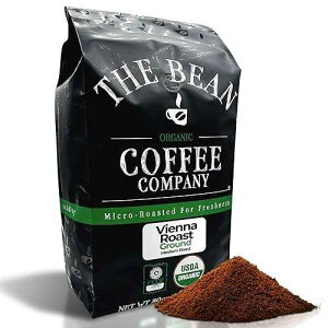 The Bean Coffee Company The Bean Organic Coffee Company Vienna Roast, Medium, Ground Coffee, 5-Pound Bag,Cafe molido tostado organico