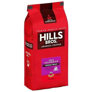 Hills Bros. 100% Colombian Whole Bean Coffee, Medium Roast, 32 Oz. Bag Roasted Arabica Coffee Beans, Smooth Balanced Flavor