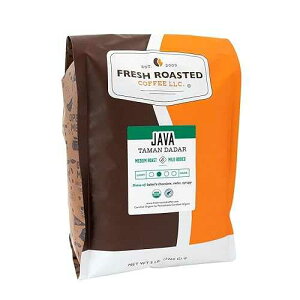 Fresh Roasted Coffee, Organic Java Taman Dadar, 5 lb (80 oz), Medium Roast, Kosher RFA, Whole Bean