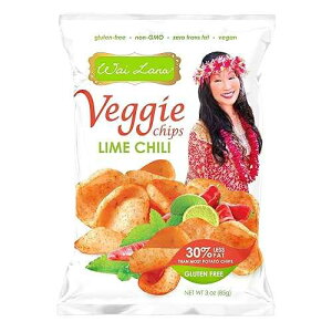 Veggie Chips Lime Chili (6 Pack of 3 Ounce Individual Bags) - Gluten Free, Non-GMO, Vegan, Zero Trans Fats Wai Lana