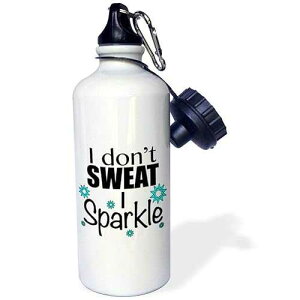 3dRose wb_171954_1 I dont sweat I sparkle, Turquoise - Sports Water Bottle, 21oz