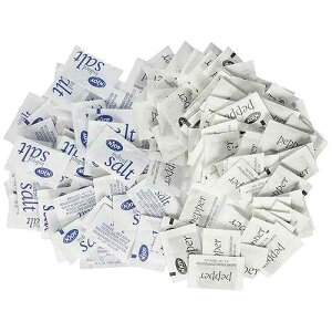 N'JOY EfYƃybp[ -  1,200 JbgAybp[ 800 Jbg ʕ N'JOY Iodized Salt AND Pepper - Salt 1,200 ct., Pepper 800 ct Individual Packets