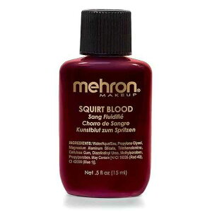 Mehron Makeup Squirt Blood / Realistic Fake Blood For Halloween / Stage Blood Makeup / Made in the USA / Washable / Special FX, Stage & Screen, Halloween, & Cosplay (.5 oz) (DARK VENOUS)