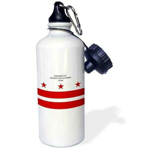3dRose Washington Dc Flag Sports Water Bottle, 21Oz, Multicolored