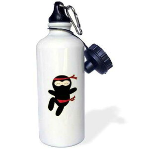 3dRose Ninja Cartoon Sports Water Bottle, 21 oz, Multicolor