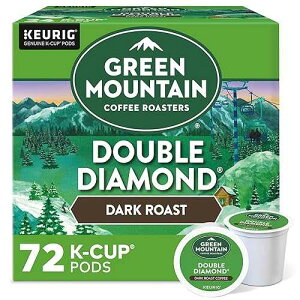 Green Mountain Coffee Roasters Double Diamond Keurig Single-Serve K-Cup pods, Dark Roast Coffee, 72 Count