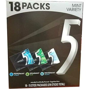 5 oGeBpbN VK[t[KA1 |h 5 Gum 5 Variety Pack Sugarfree Gum, 1 Pound