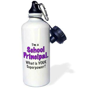 3dRose wb_193264_1 Im A School Principal What Is Your Superpower Purple Sports Water Bottle, Multicolor, 21 oz