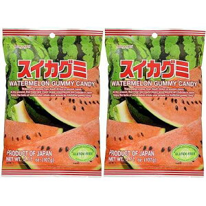 t䐻 Kasugai Watermelon Gummy Candy 3.77oz (2 Pack)