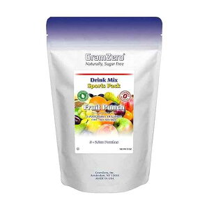 GramZero Fruit Punch Sugar Free Drink Mix Sports Pack, Great For Nutrition Club Loaded Teas, Zero Calorie, Stevia Sweetened