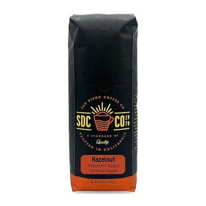 San Diego Coffee Hazelnut, Medium Roast, Whole Bean Coffee, 16-Ounce Bag Cafe en grano tostado