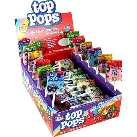 Top Pops Chewy Taffy Pops, 16.9 Ounce Assorted Flavors, 48 Count