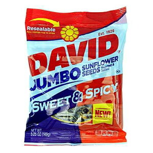 Product Of DavidAq}̎ W{ XC[g & XpCV[AJEg 12 (5.25 IX) - q}̎ / iƃt[o[ UiiWout FVCDS Product Of David, Sunflower Seeds Jumbo Sweet & Spicy , Count 12 