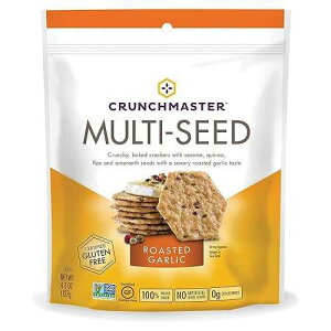 Crunchmaster }`V[h NbJ[A[Xg K[bNA4.5 IX Crunchmaster Multi-Seed Crackers, Roasted Garlic, 4.5 oz.