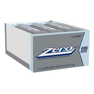 ZERO White Fudge, Caramel, Peanut and Almond Nougat King Size Candy, Bulk Individually Wrapped, 3.4 oz Bars (12 Count)