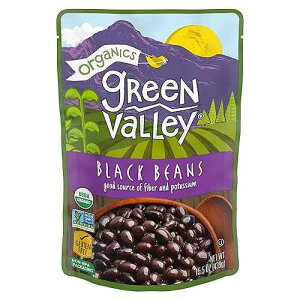 Green Valley Organics |[`A15.5 IX (12 pbN) Green Valley Organics Black Beans Pouch, 15.5 Ounce (Pack of 12)