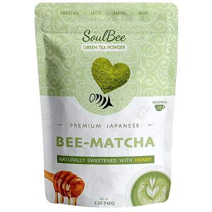 Soul Bee SoulBee MATCHA HONEY Culinary Japanese Green Tea Powder - Enjoy all Natural source of Energy & Focus er. Packed With - Non-GMO, Gluten Free, Dairy Free, Kosher - Superfood Powder