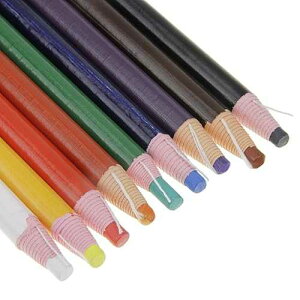 Starsouce Assorted Color Peel-Off China Markers Grease Pencils Set Colored Drawing Marking Crayon Pencil for Coloring Drawing Marking on the Wood Garments Metal Fabrics Porcelain Film Paper, Pack of 9