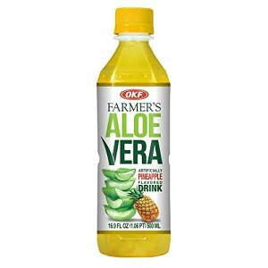 OKF AGx hN 16.9 IX{g (pCibvA6 pbN) OKF Farmers OKF Aloe Vera Drink in 16.9 Ounce Bottles (Pineapple, 6 Pack)