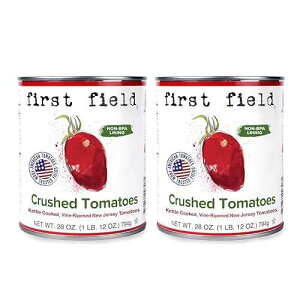 First Field Crushed Tomatoes 100% Jersey Fresh Tomatoes by the NJDA Gluten Free 28 oz Pack of 2