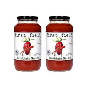 First Field Arrabbiata Sauce 100% Jersey Fresh Tomatoes by the NJDA Gluten Free 25 oz Pack of 2