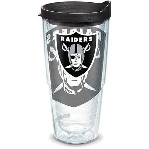 Tervis Made in USA Double Walled NFL Las Vegas Raiders Genuine Insulated Tumbler Cup Keeps Drinks Cold & Hot, 24oz, Classic