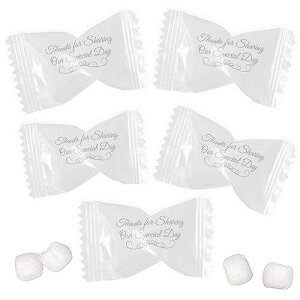 Gift Boutique Wedding Butter Mints Candy Bags 100 Count Mint Candies 13 Oz Thanks for Sharing Our Day Guests Treats Party Favors For 50th Anniversary Mr and Mrs Bridal Wedding Special Occasions