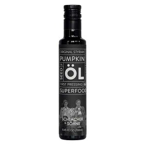S SCHLACHER & SOHNE SS 1889 Schlacher & Sohne Styrian Pumpkin Seed Oil: 100% Pure, Cold Pressed, Non GMO, Gluten Free, Vegan, May Helps in Hair Growth, Made in Austria (8.4 FL OZ of 250 ml)