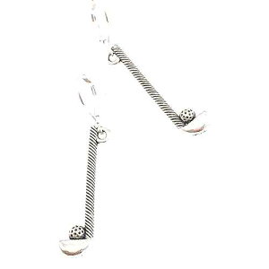 �S���t�N���u�ƃ{�[���̃s���[�^�[ �C�������O Ear-Resistables Golf Club and Ball Pewter Earrings