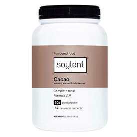 Soylent Complete Nutrition ミールリプレイスメント プロテイン パウダー、カカオ - 植物ベースのビーガン プロテイン、39 必須栄養素 - 36.8オンス Soylent Complete Nutrition Meal Replacement Protein Powder, Cacao - Plant Based Vegan Prot