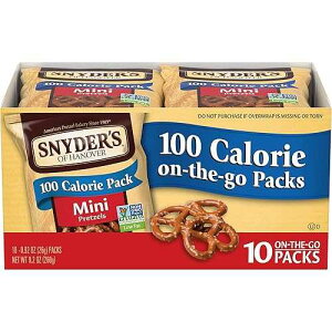 Snyder's of Hanover Mini Pretzels, 100 Calorie Individual Packs, Multipack 10 Ct (Pack of 6)