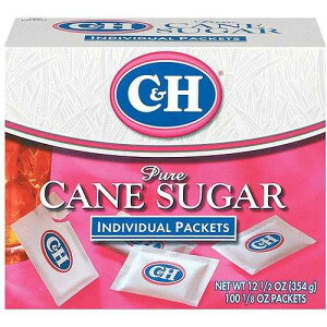 C&HATgELrAVK[pPbgA12.5IX̔i4pbNj C&H, Cane Sugar, Sugar Packets, 12.5oz Box (Pack of 4)
