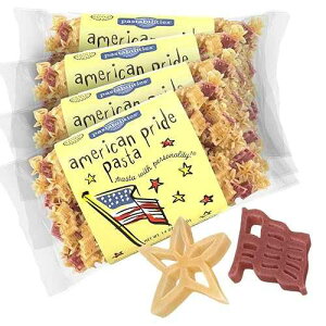 Pastabilities Fun Shaped Pasta for Kids - American Pride Pasta - Flag and Star Holiday Theme, Non-GMO Natural Wheat Pasta, All-Natural, Kosher Certified, Made in the USA, (4 Pack,14 Oz)