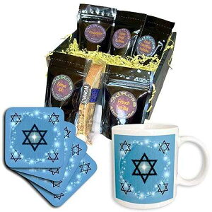 3dRose Star of David-Encircled Coffee Gift Basket, Multi