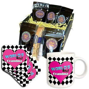 3dRose Worlds Best Grandma Coffee �M�t�g�o�X�P�b�g�A�}���` 3dRose Worlds Best Grandma Coffee Gift Basket, Multi