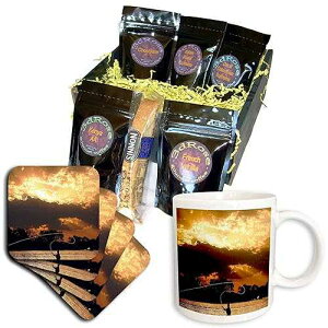 3dRose Fly Fishing at Sunset Coffee Gift Basket, Multi