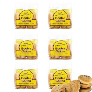 Real Lancashire Eccles Cakes Traditionally Handmade with Pure Butter & Dried Currants British Snacks Delicious Fruity & Tasty Cakes for Anytime 5.29 Oz 4 Cakes (Pack of 6)