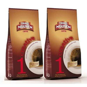 Trung Nguyen ? Creative 1 Coffee ? Roasted Ground Coffee ? 100% Culi Robusta ? Single, Unsplit, Peaberry ? Dark, Strong, & Full-bodied ? Sweet Aftertaste ? Vietnamese Coffee, 2 Bags (8.8 oz)