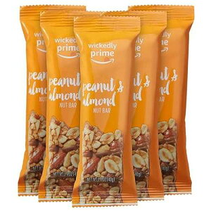 Wickedly Prime Nut Bar, Peanut & Almond, Gluten Free, Kosher, 1.4 Ounce, 5 Count