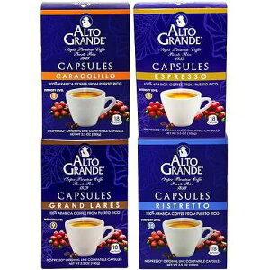 Alto Grande Super Premium Capsules for Nespresso Machines, 100 Percent Arabica Coffee From Puerto Rico (Variety Pack, 72 Count)
