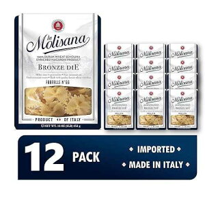La Molisana Authentic Italian Pasta | 100% Imported | Farfalle | Durum Wheat Semolina | 12 Pack (1lb)