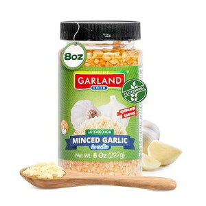 Garland Food Since 1992 Premium Minced Garlic in Water 8 Ounces By Garland Food - NEW D PACK