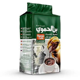 Hamwi Caféのクラシックおよびプレミアムブラックコーヒーブレンドで挽いたカルダモン入りトルコスタイルコーヒーオリジナルアラビアコーヒー Hamwi Café Turkish Style Coffee with Cardamom Original Arabic Coffee Ground in Classic and Premium Blac