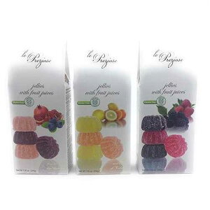 Le Preziose La Preziose Fruit Jellies Variety of 3: Orange / Lemon, - Pomegranate / Blueberry and - Raspberry / Blackberry Fruit Jellies ( 3 Items) Made in Italy