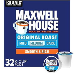 Maxwell House Original Roast Medium Roast K-Cup Coffee Pods (32 ct Box)