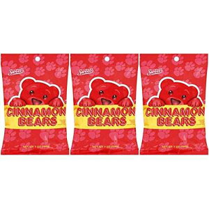 Sweet Candy Company Red Cinnamon Gummy Bears - Hot and Spicy Cinnamon Gummy Candy, Gluten Free Gummies for Kids and Adults, Kosher, Made in the USA - 7 oz Bag (Pack of 3)